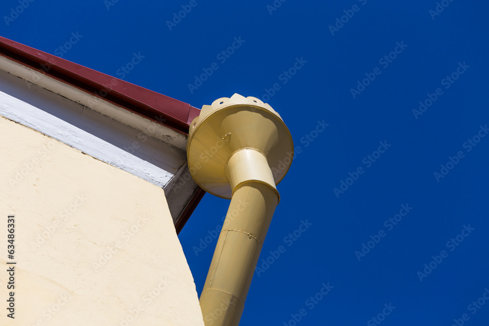 Rain gutters on old home Rain gutters on old home