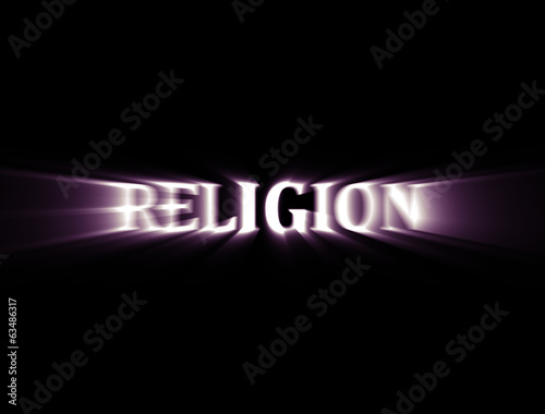 Quadro su tela Religion shining text
