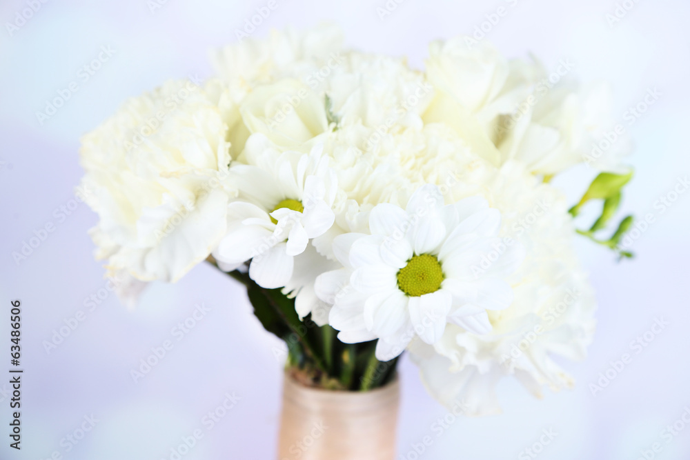Beautiful wedding bouquet on bright background Beautiful wedding bouquet on bright background