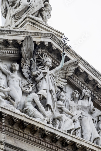 Mythology, National library facade in Madrid, Spain