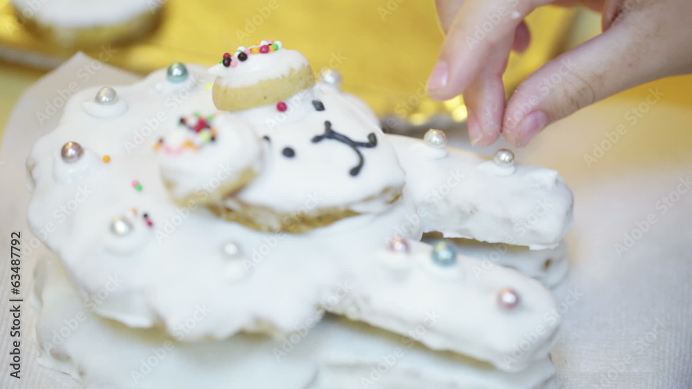 Decorating homemade cookies Decorating homemade cookies