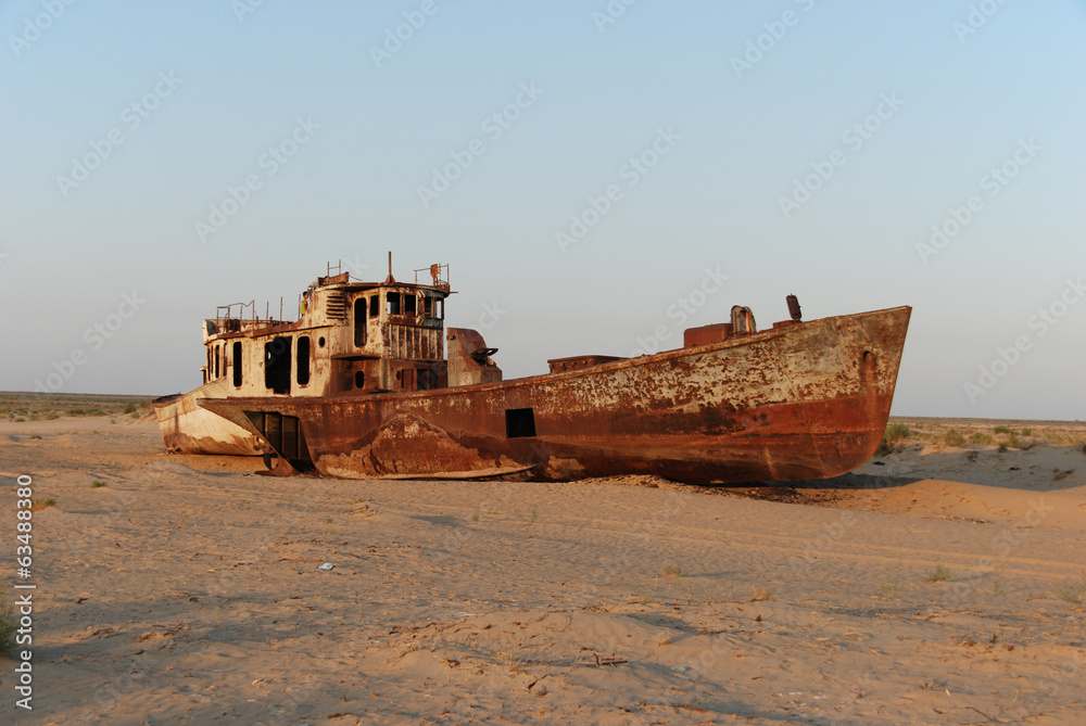 Once the Aral Sea, now a desert