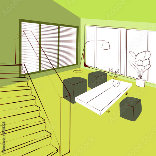 green living room