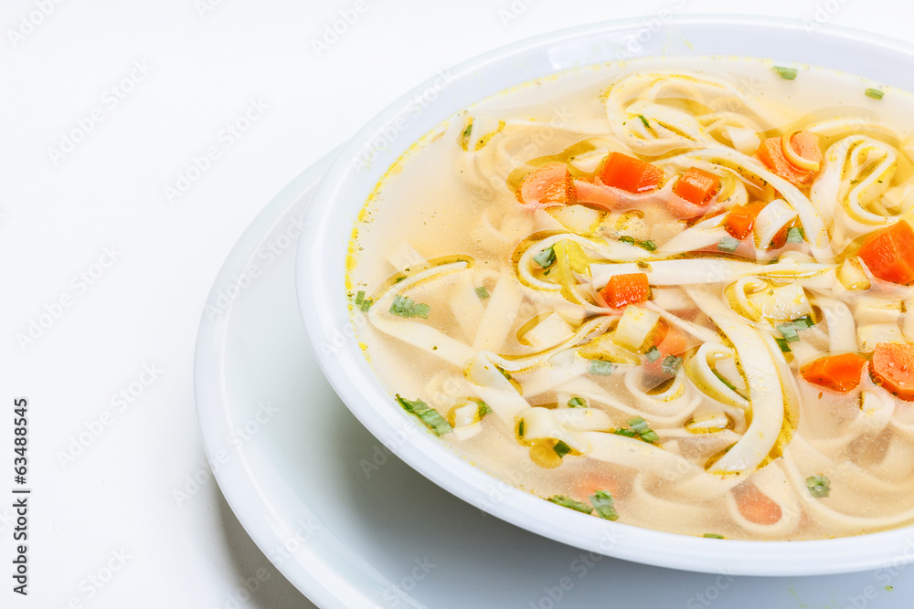 Broth - chicken soup with noodles