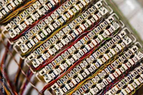 Obraz na płótnie Communication control circuit panel for phones w salonie