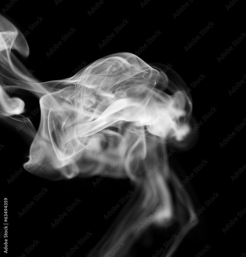 Obraz premium smoke on black background. macro