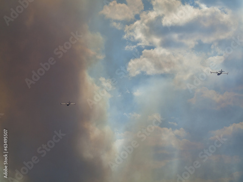 Wildfire in Agullent, Valencia, Spain