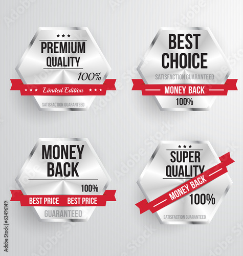 Metal label shopping vector