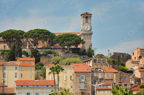 Old city and harbor in Cannes, France photo