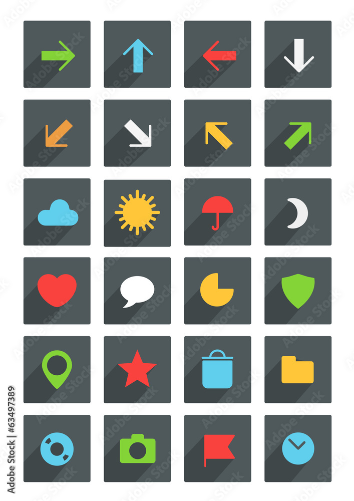 Modern thin web icons collection Modern thin web icons collection