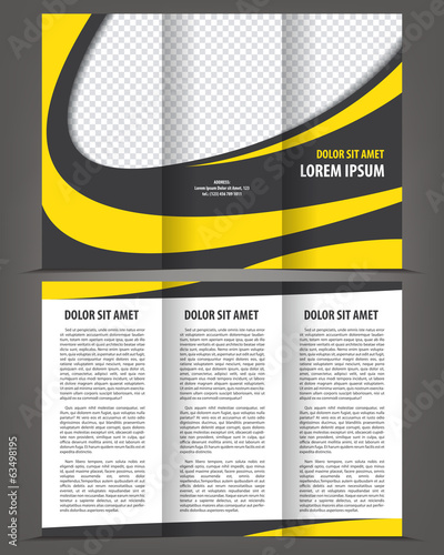 Trifold vector brochure print template design