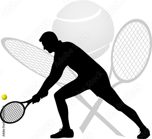 Tennis player silhouette