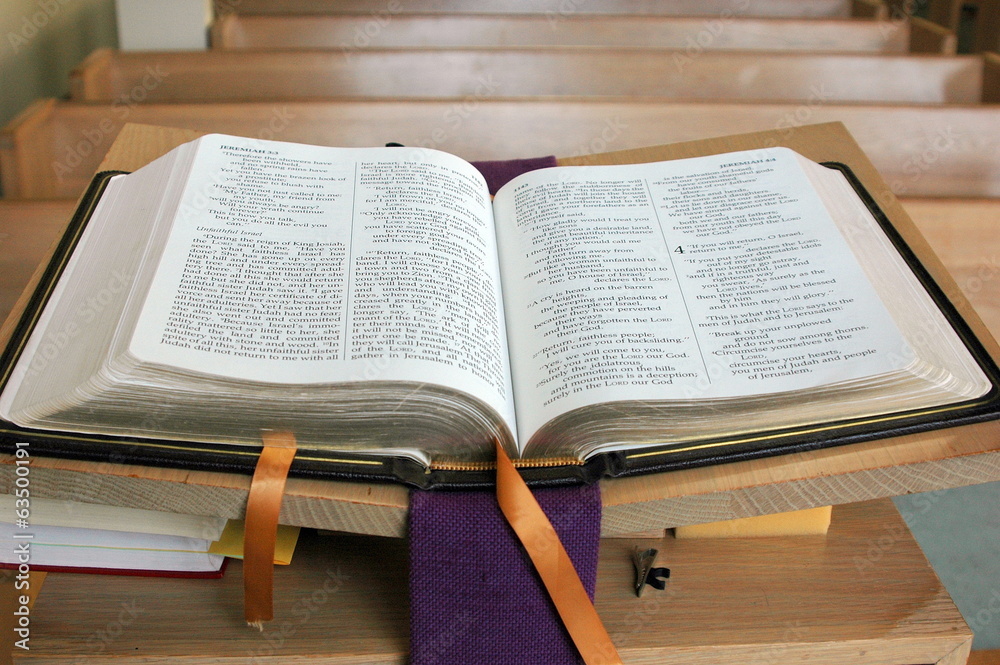 Fototapeta premium Bible in church.