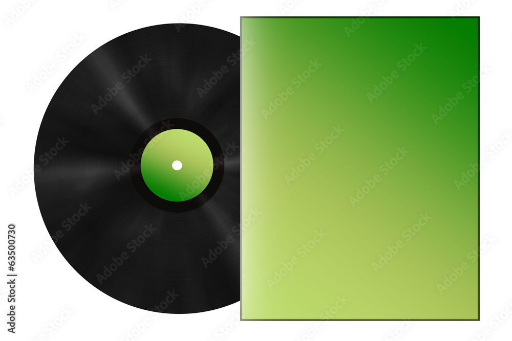 Vinyl record in blank cover Stock Illustration | Adobe Stock
