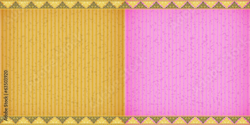 Thai style complex orange and pink card board texture