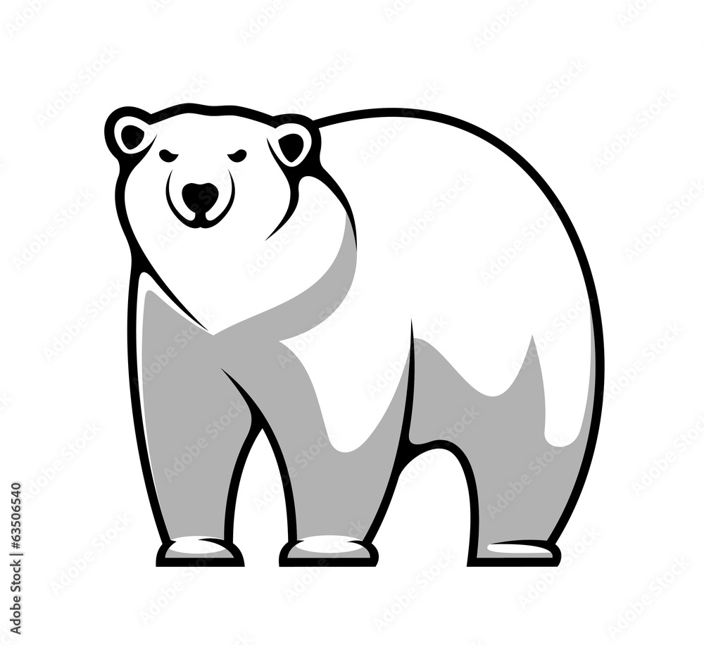 Fototapeta Cartoon polar bear