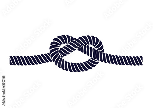 rope knot on a white background photo
