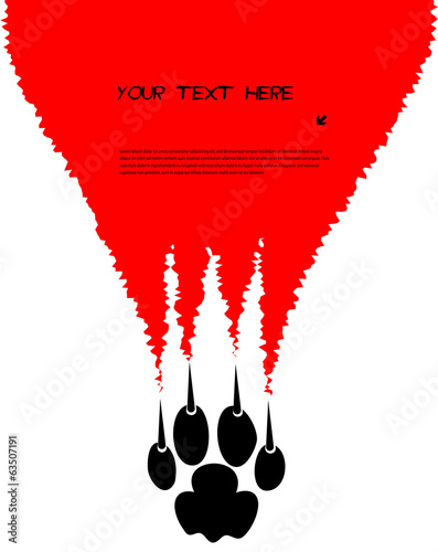 tearing claws predator with space for your text
