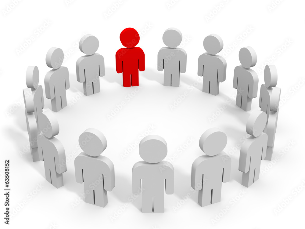 3D people.Meeting. Leader. 3D people.Meeting. Leader.