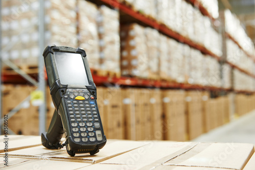 barcode scanner at warehouse