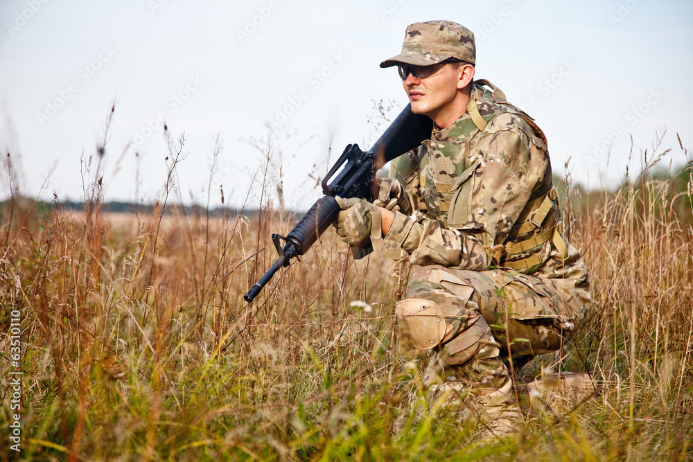 Soldier with a rifle