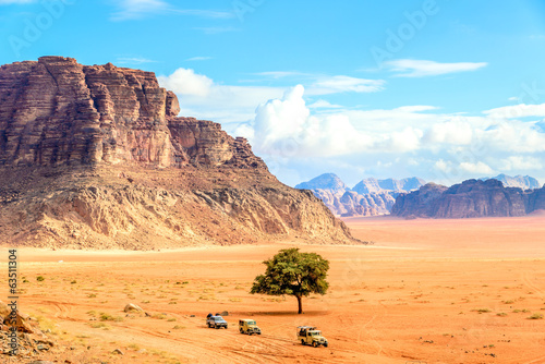 Scenic Jordanian Desert in Wadi Rum, Jordan photo