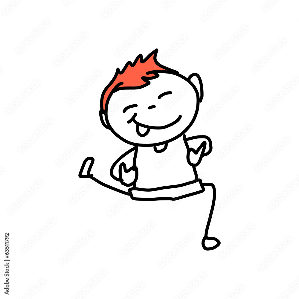 hand drawing cartoon concept happy kids hand drawing cartoon concept happy kids