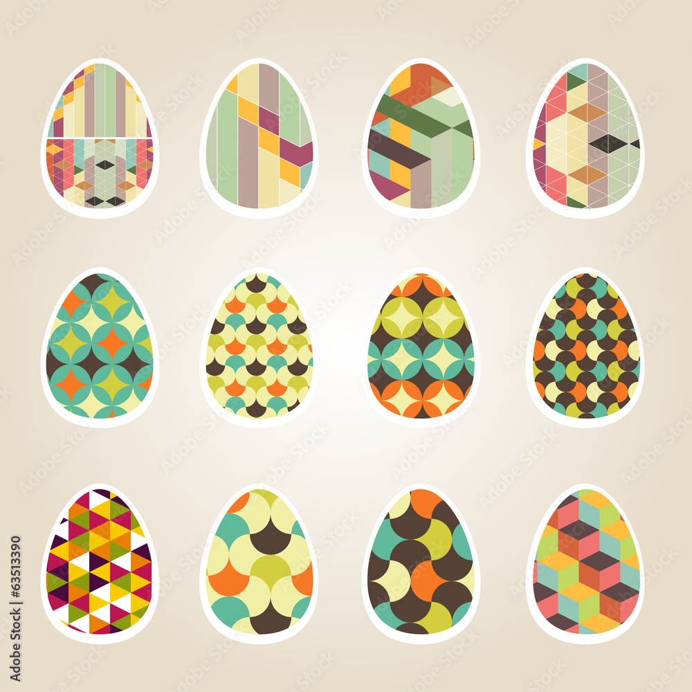 easter eggs retro pattern easter eggs retro pattern