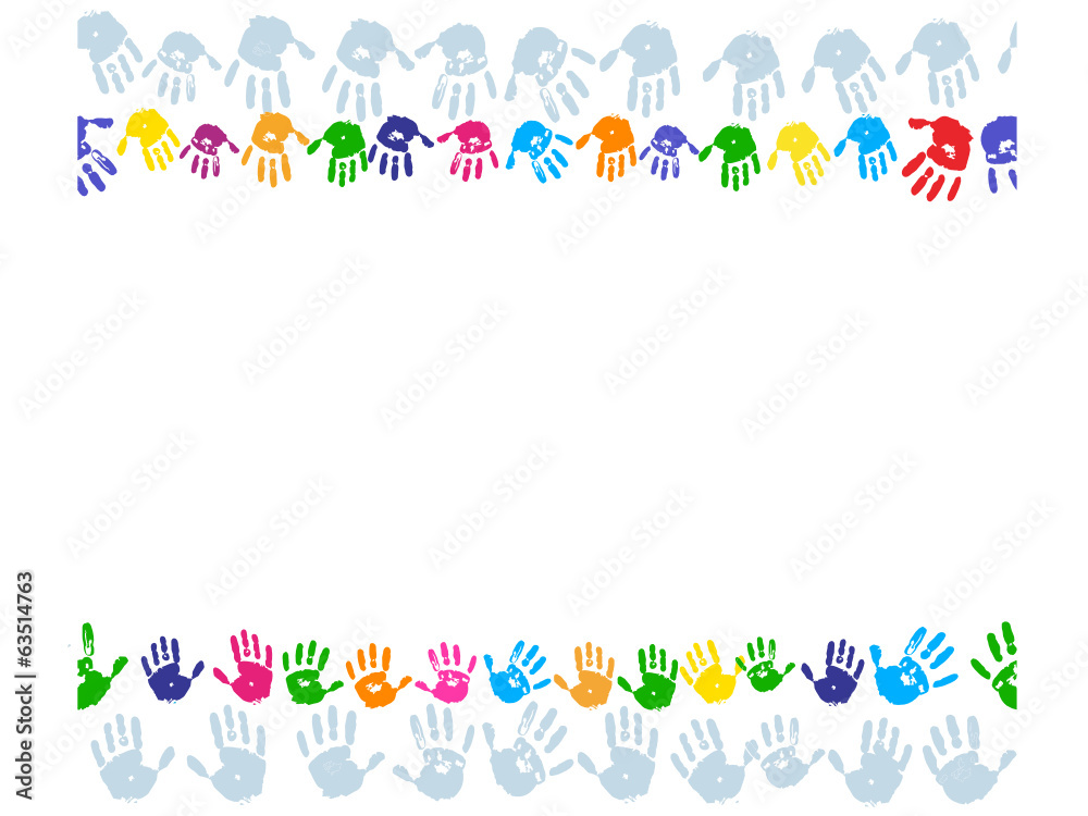 Hand paint print border Hand paint print border