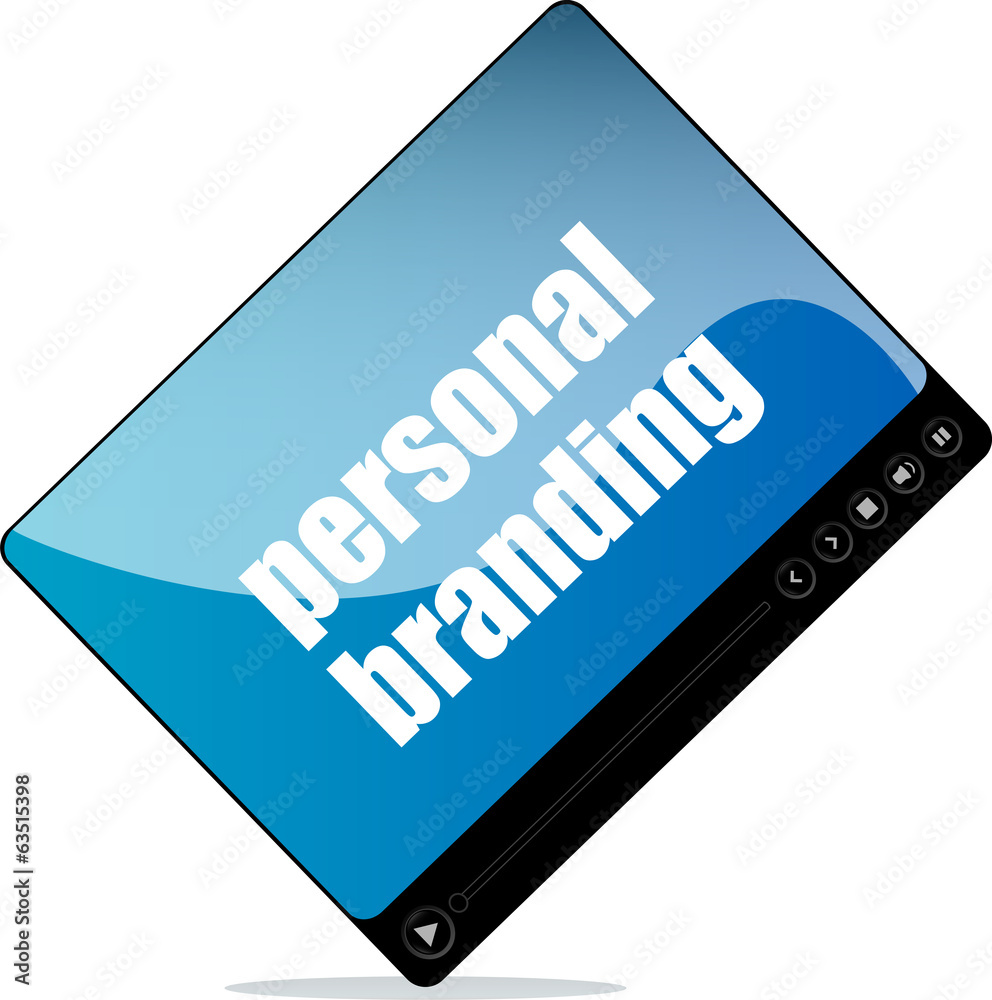 Video player for web with personal trading word Video player for web with personal trading word