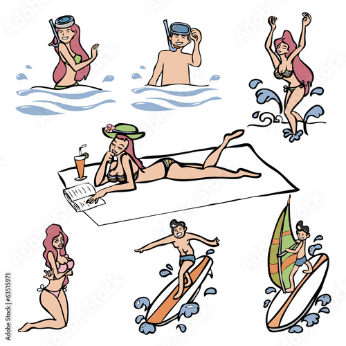 Vacation on beach set