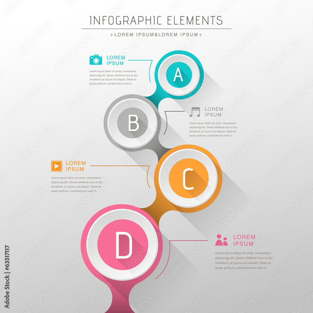 Obraz premium abstract flow chart infographics
