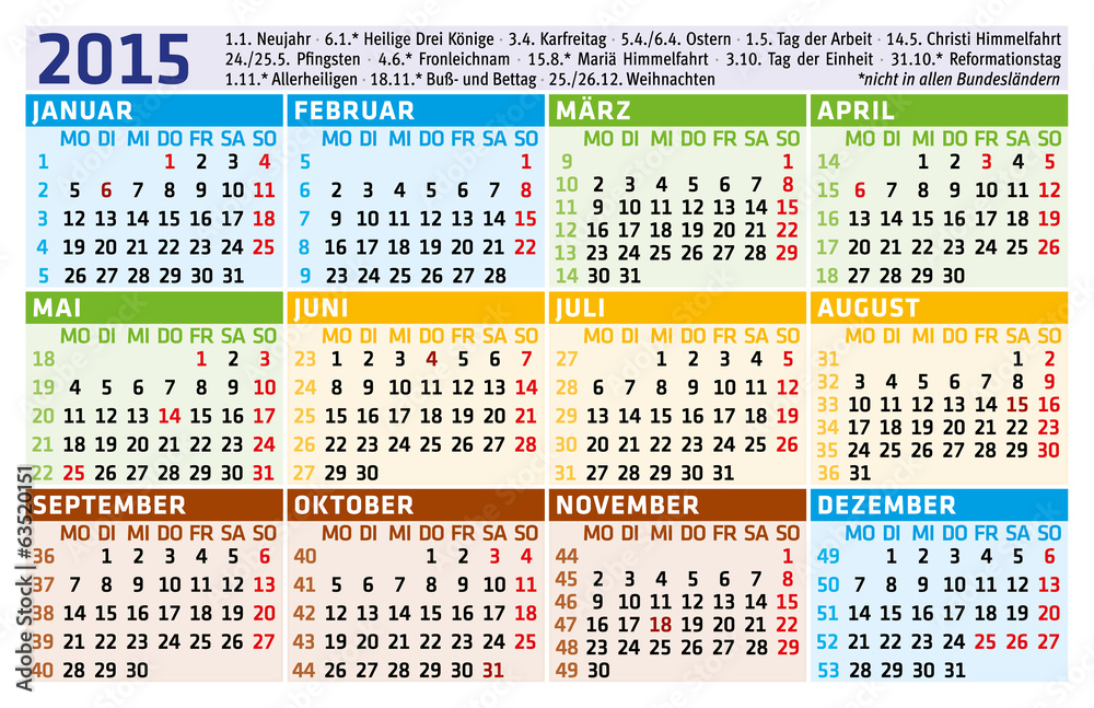 Taschenkalender 2015