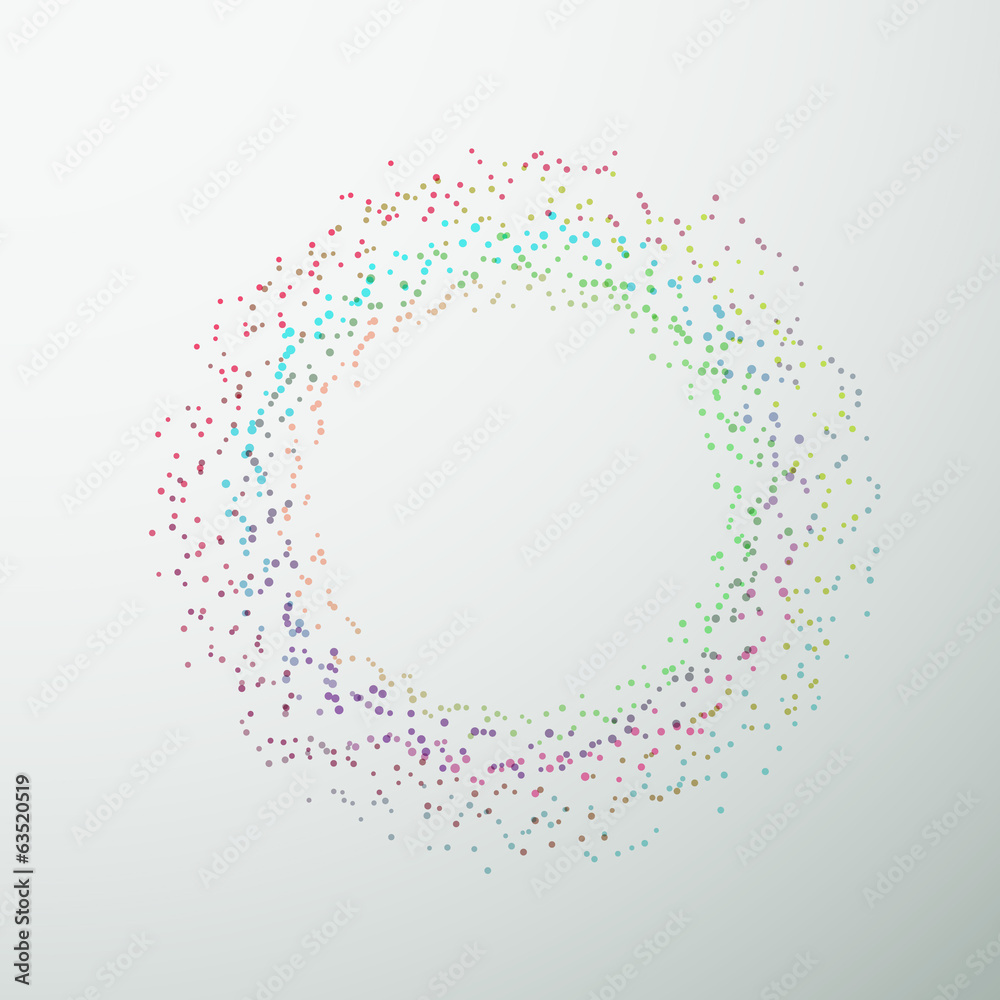 Circular bright colorful design element