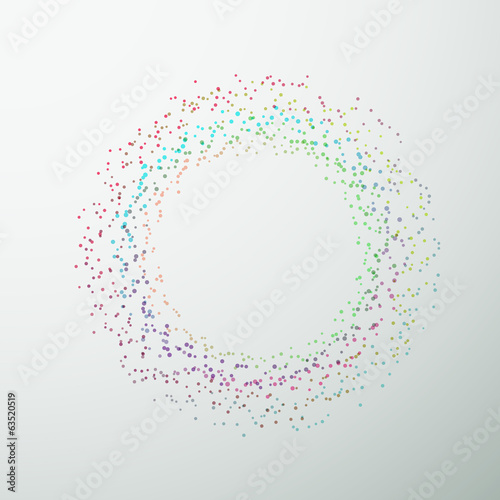 Circular bright colorful design element
