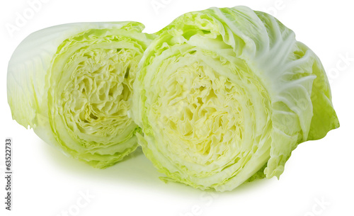 Tasty chinese cabbage. Isolated on a white background. © siwaporn999