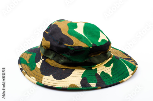 Army hat isolated white background