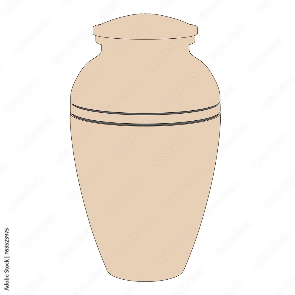 cartoon illustration of urn for ashes cartoon illustration of urn for ashes