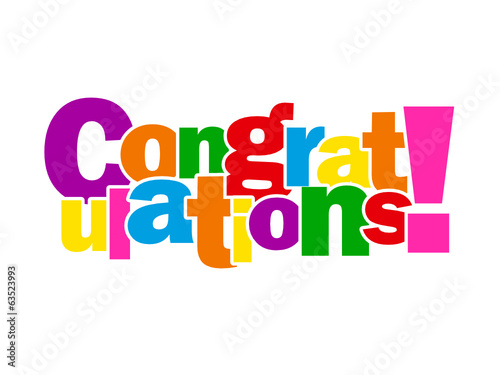 "CONGRATULATIONS!" Letter Collage (card well done achievement)