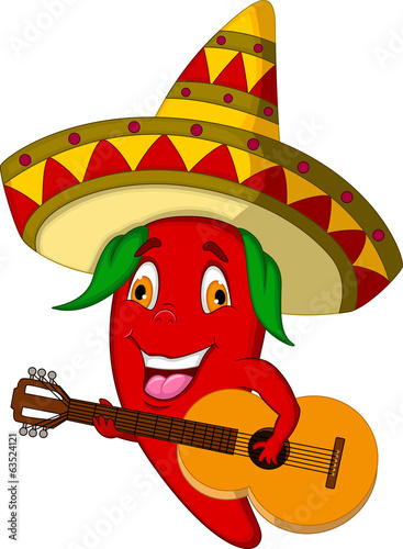 Red Chili Pepper Cartoon Character