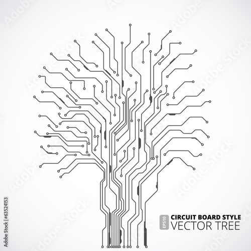 Circuit board tree background