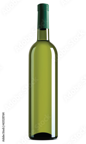 Wine bottle isolated. Vector illustration