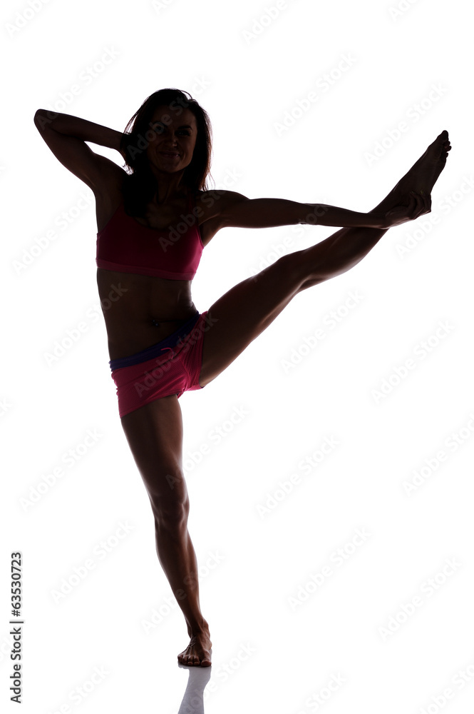 Obraz premium Beautiful female body isolated over white background