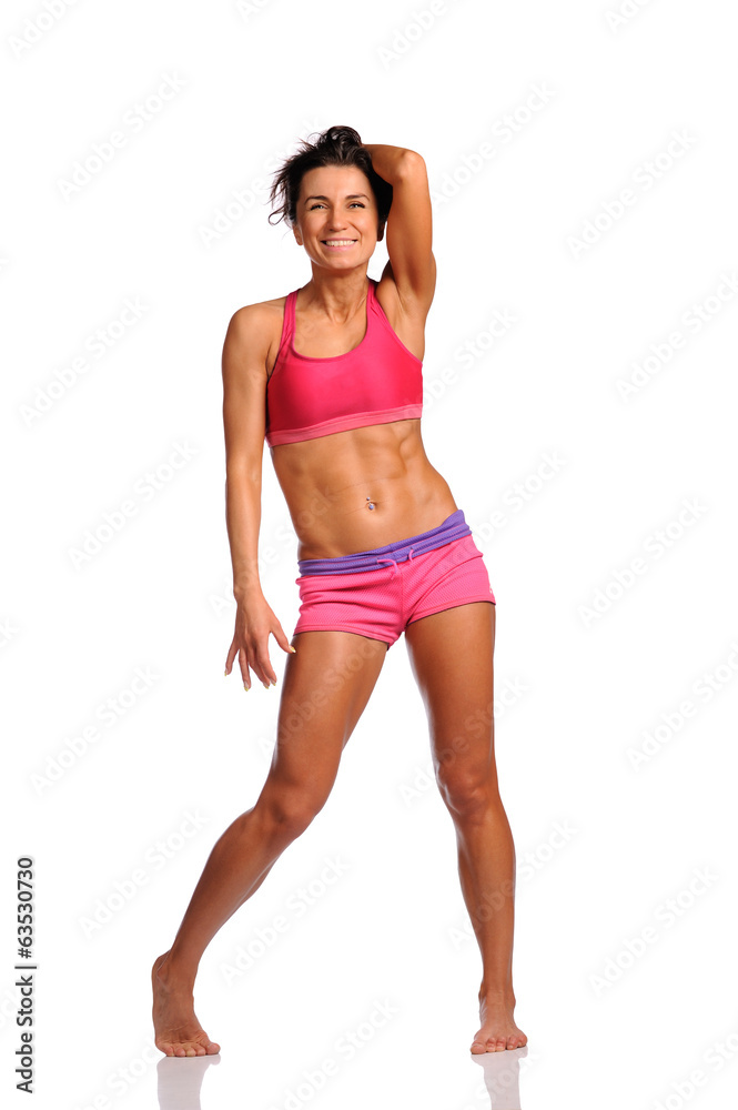 Beautiful female body isolated over white background Beautiful female body isolated over white background