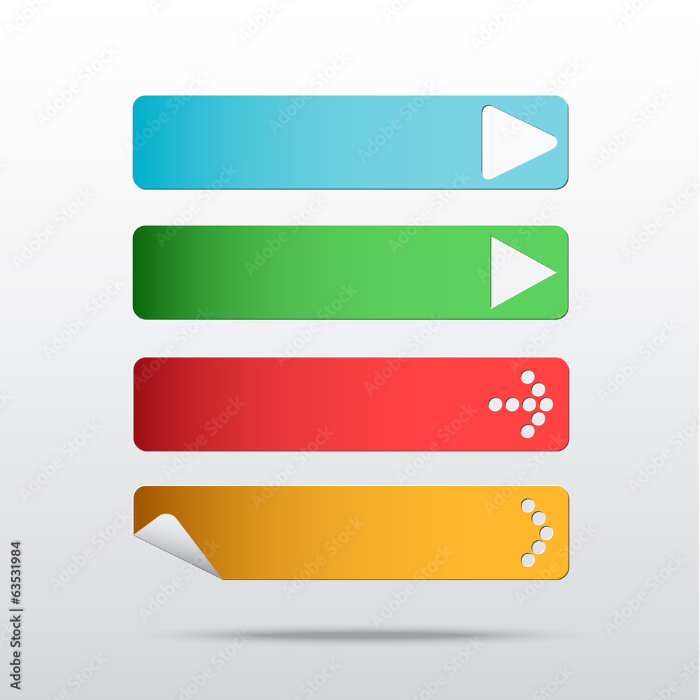 Set of web long button. Set of web long button.