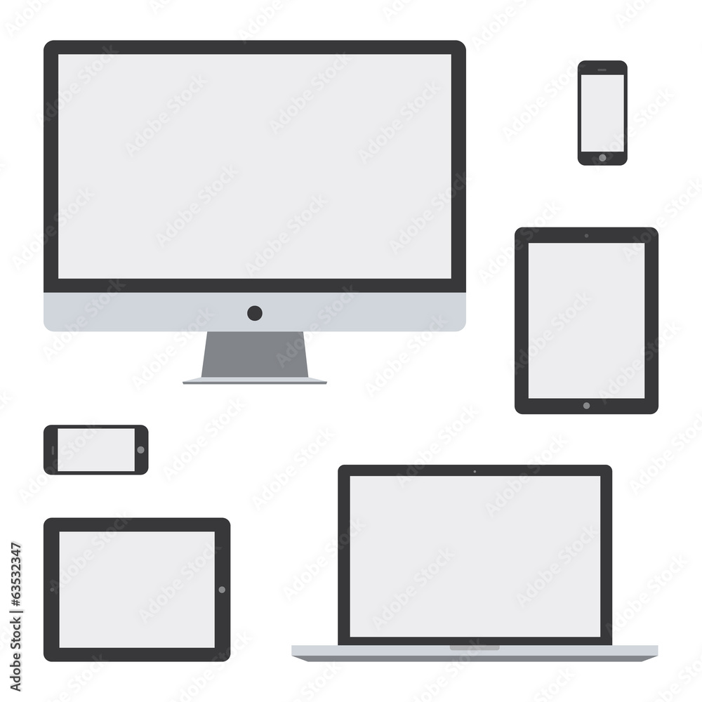 flat design device isolated white background flat design device isolated white background