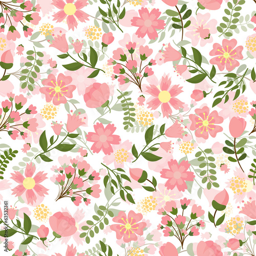 Seamless spring floral background