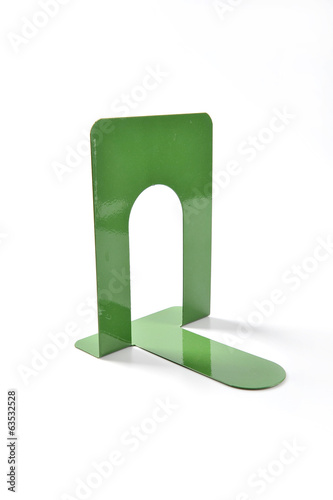 Photography green bookend isolated on white