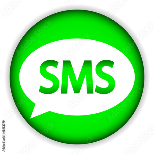 Sms green web icon