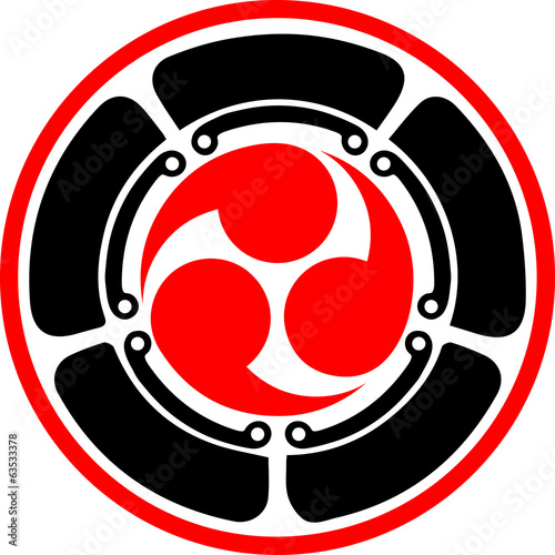 Japan Mitsu Tomoe Symbol - Lotus Blüte